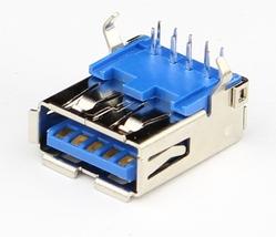 Assmann WSW components, Inc-A-USB3 A Connector USB USB3.0 style A, female, right angle, THT, 9pin 1A, contact length 2,00mm