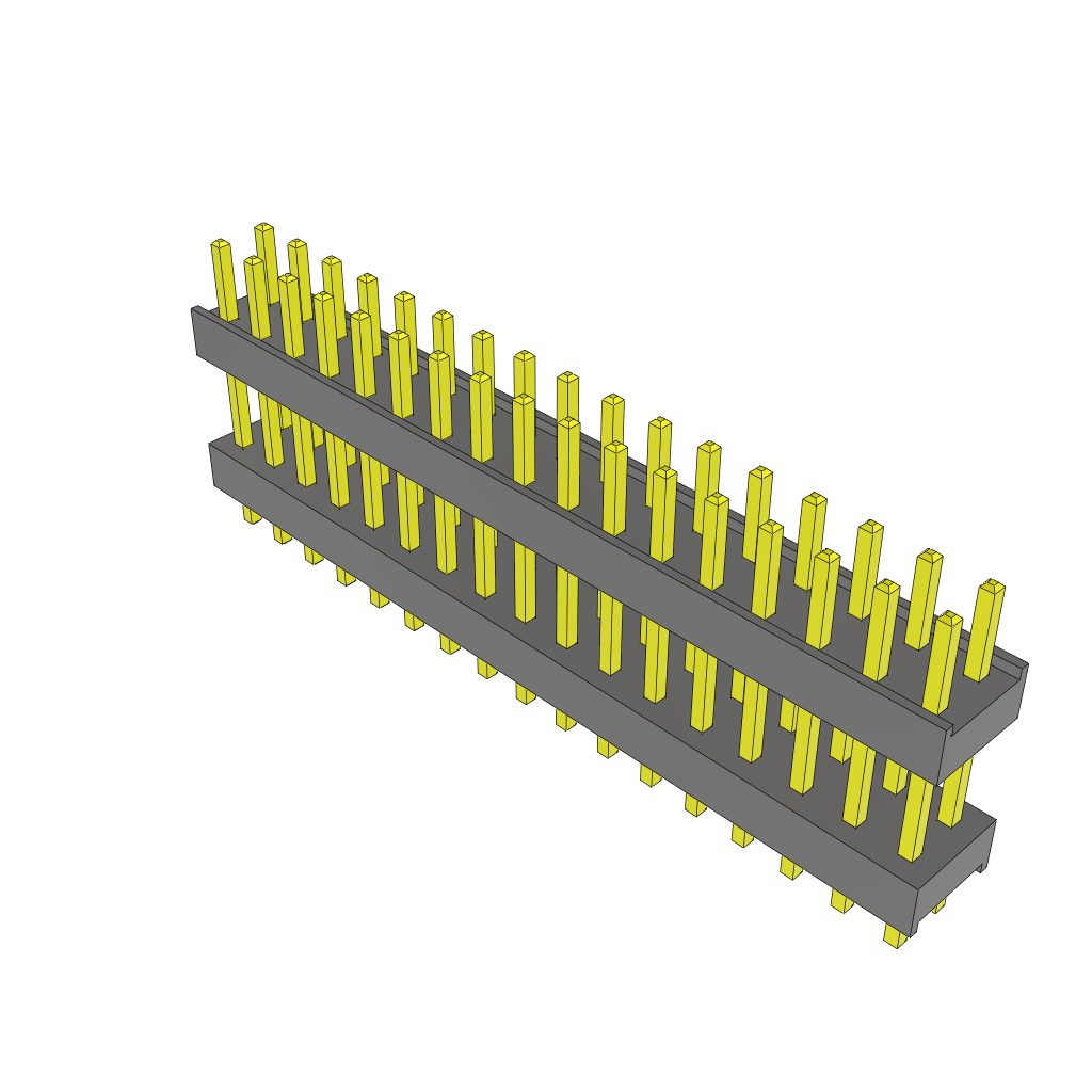 Samtec-ZW-17-15-T-D-400-090 Connector Headers and PCB Receptacles Conn Board Stacker HDR 34 POS 2.54mm Solder ST Top Entry Thru-Hole Bulk