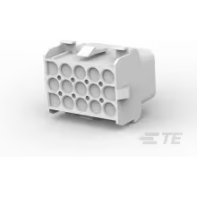 TE Connectivity-350784-1 分立接线罩连接器 Conn Housing RCP 15 POS 6.35mm Crimp ST Panel Mount Natural Package