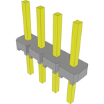 Conn Unshrouded Header HDR 4 POS 2.54mm Solder ST Top Entry Thru-Hole Bulk