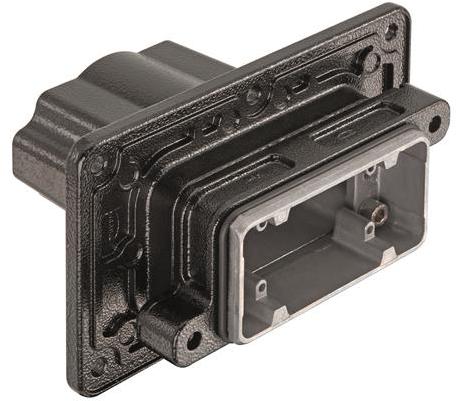 HARTING-19400101118 Schrumpfbalgenadapter Panel Mount Housing 180° 10B Shell Size Powder Die Cast Aluminum Screw Lock