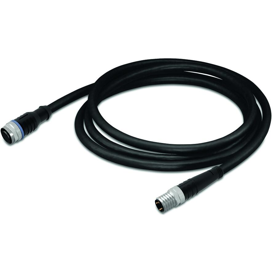 WAGO-756-5501/030-020 Assemblage de câble autre Sensor/Actuator Cable, fitted on both ends, 3-Pole, M12 Socket, Straight, M8 Plug, Straight, 2 m