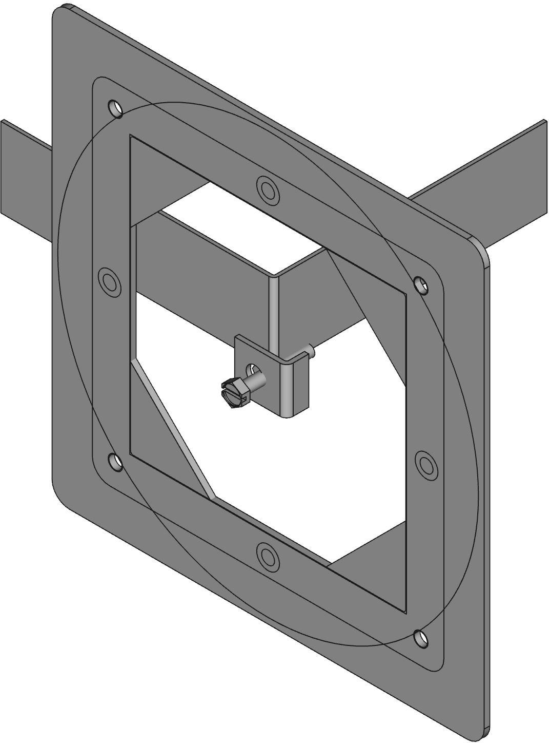 Hammond Manufacturing-1485DV2 Kabelzubehör Cable Accessories Swivel Nipple Square Steel Gray