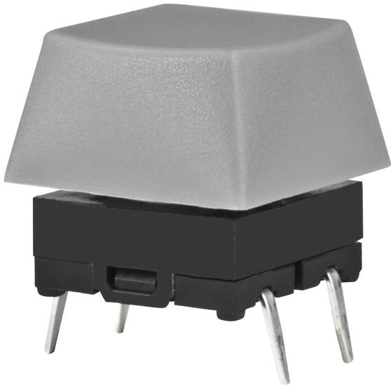 NKK Switches-JB15KP-1H Tastschalter Switch Tactile OFF (ON) SPST Square Button PC Pins 0.125A 24VDC 5000000Cycles 1.76N Thru-Hole