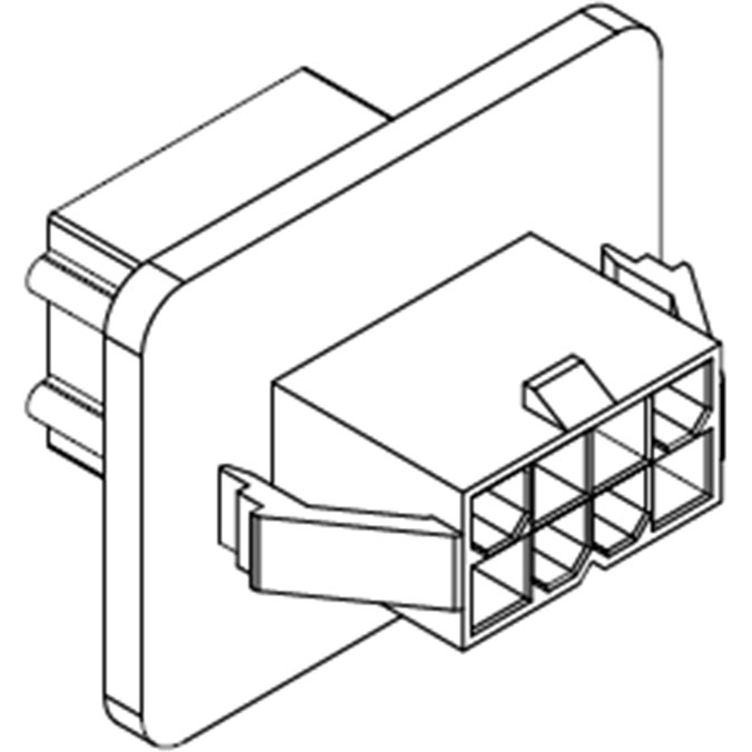 Molex-0457763004 Einzeladersteckverbinder, Gehäuse Mini Fit Jr. Plug Housing, Dual Row, 4 Circuits, Ul 94V 0, Natural