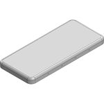 55 x 24.5 x 3.5mm Two-piece Drawn-Seamless RF Shield/EMI Shield COVER (Nickel-Silver)