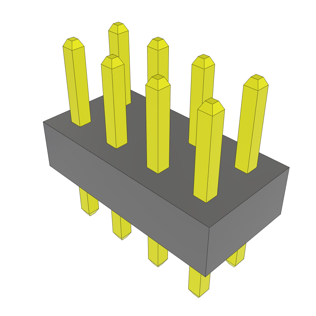 Samtec-TMMH-104-01-L-D Steckverbinderleisten und Leiterplattenbuchsen Conn Unshrouded Header HDR 8 POS 2mm Solder ST Top Entry Thru-Hole Bulk