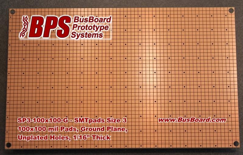 BusBoard Prototype Systems-SP3-100X100-G null FR4 General Purpose PCB Board