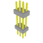 Conn Board Stacker HDR 6 POS 2mm Solder ST Top Entry Thru-Hole Bulk