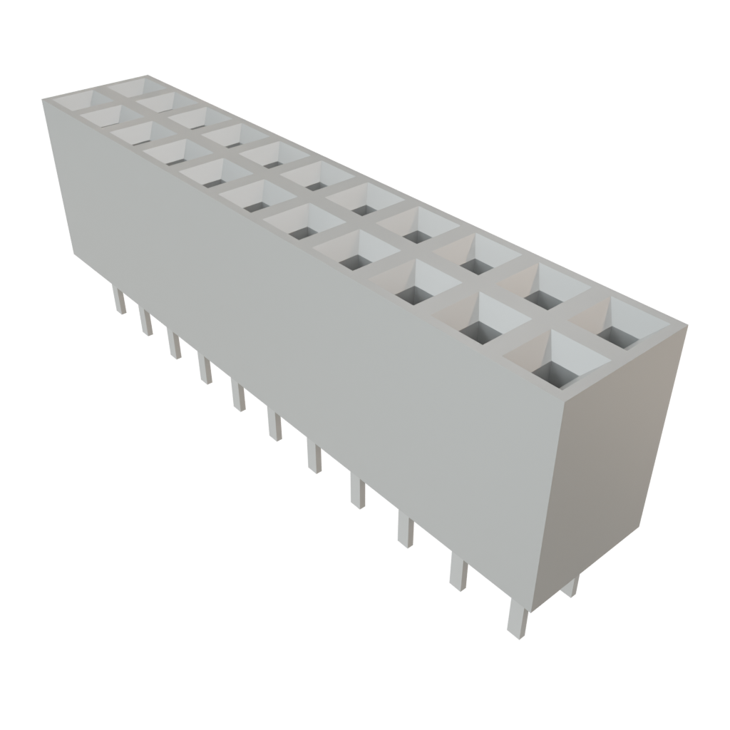 Samtec-BCS-111-L-D-TE 连接器插头及 PCB 插座 Conn Socket Strip SKT 22 POS 2.54mm Solder ST Top Entry Thru-Hole TIGER CLAW™ Tube