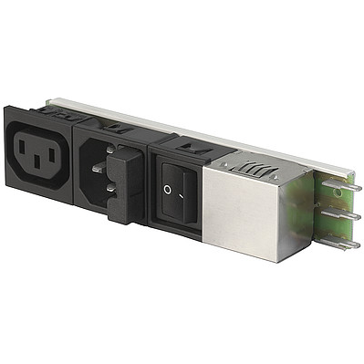 SCHURTER-5411.4253.103 Power Entry Modules Power Entry Module Filtered M/F 3/3 POS 250VAC 4A Fuse RA 1/1 Port