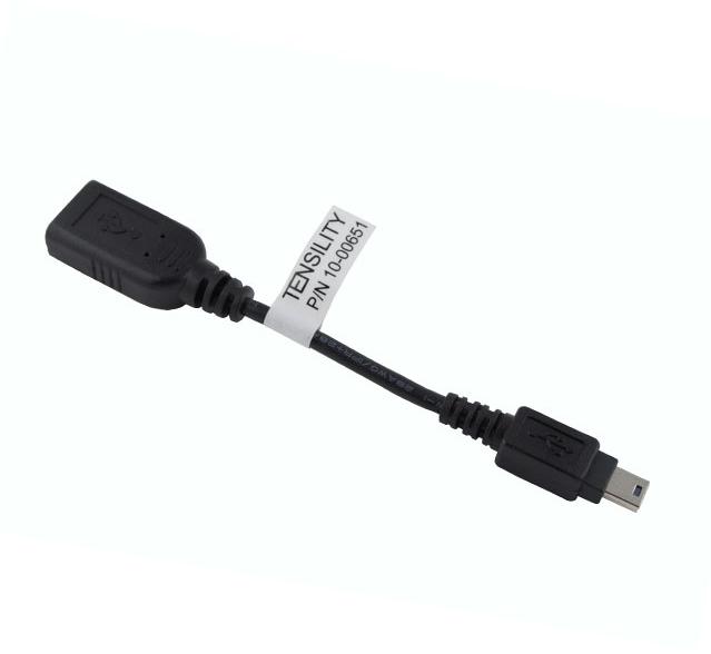 Tensility International-10-00651 Cable Assembly USB Cable Assembly 0.1m USB Type A to Mini USB Type B 5 to 5 POS PL-RCP 28AWG