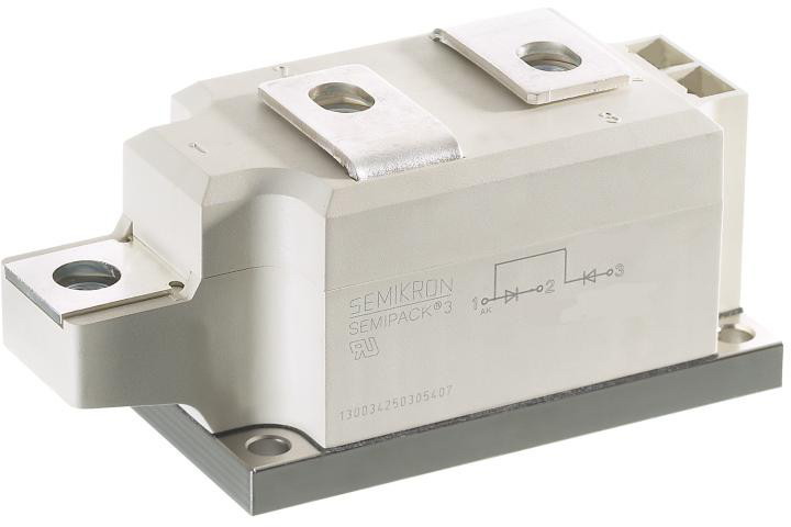 Semikron-SKKD260/20H4 Gleichrichter Diode 2KV 260A 3-Pin Case A-78b