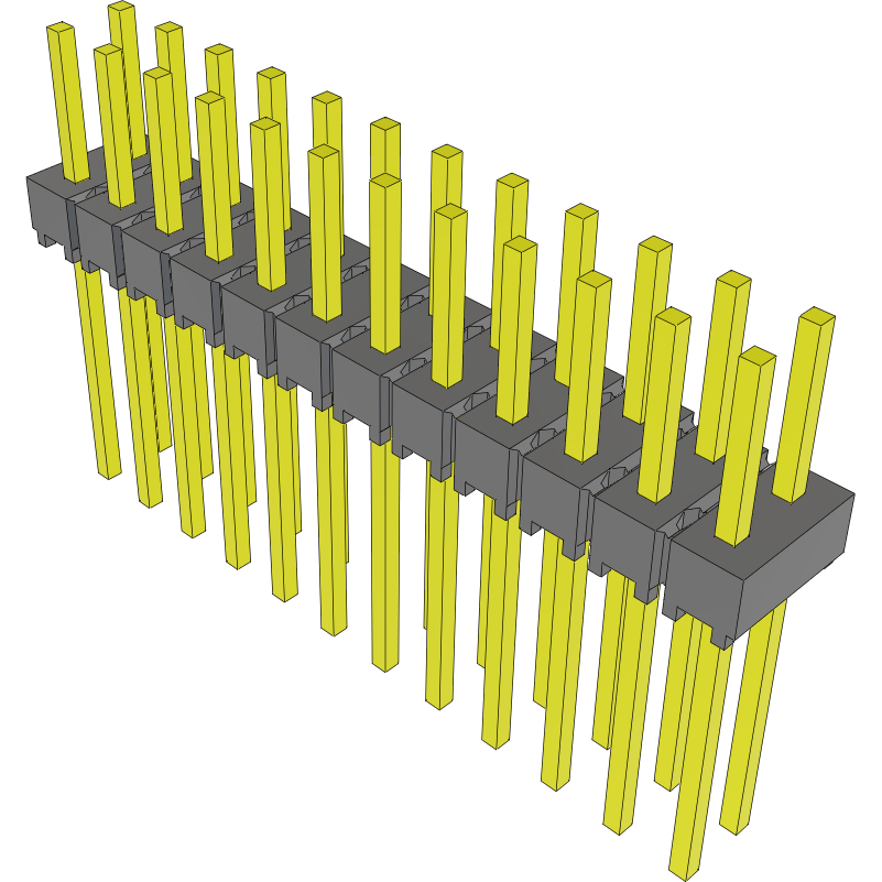 Samtec-HMTSW-112-09-L-D-220 Connector Headers and PCB Receptacles Conn Unshrouded Header HDR 24 POS 2.54mm Solder ST Top Entry Thru-Hole Bulk