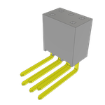 Conn Socket Strip SKT 6 POS 2.54mm Solder RA Side Entry Thru-Hole Layer