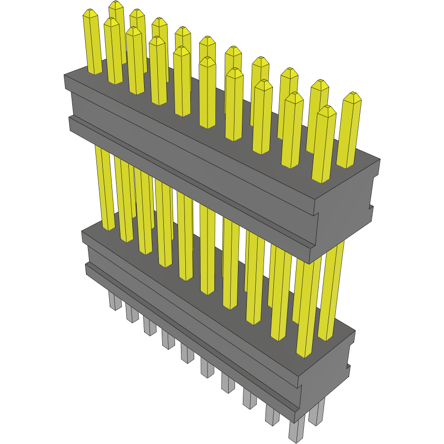 Samtec-FW-10-04-L-D-400-100 连接器插头及 PCB 插座 Conn Board Stacker HDR 20 POS 1.27mm Solder ST Top Entry Thru-Hole FLEX STACK™ Layer