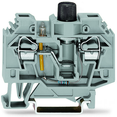 WAGO-282-124 Sicherungszubehör Fuse Term Block, Side-Entry 10A 250V, Gray