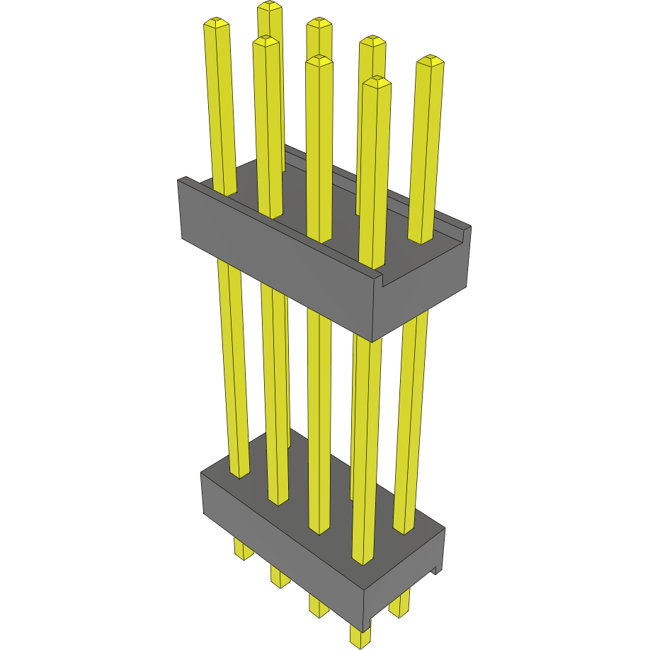 Samtec-DW-04-12-S-D-676-LL Steckverbinderleisten und Leiterplattenbuchsen Conn Board Stacker HDR 8 POS 2.54mm Solder ST Top Entry Thru-Hole Bulk