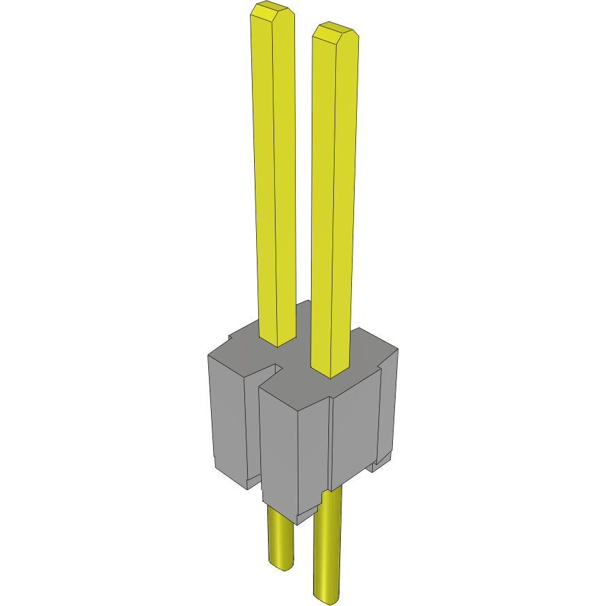 Samtec-HTMS-102-01-S-S 连接器插头及 PCB 插座 Conn Unshrouded Header HDR 2 POS 1.27mm Solder ST Top Entry Thru-Hole Bulk