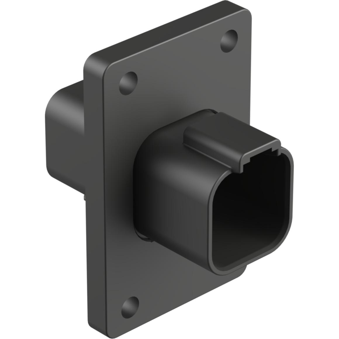 Amphenol-AT04-6P-CL06 Einzeladersteckverbinder, Gehäuse Conn Housing RCP 6 POS Crimp ST Flange Mount Black Box