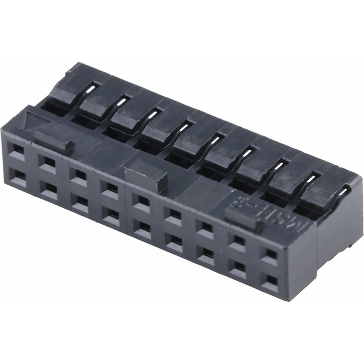 Molex-0511101851 Einzeladersteckverbinder, Gehäuse Conn Housing RCP 18 POS 2mm Crimp ST Cable Mount Black Milli-Grid™ Bag