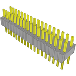 Conn Unshrouded Header HDR 36 POS 1.27mm Solder ST Top Entry Thru-Hole Tube