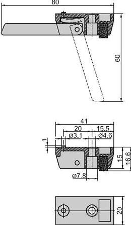 Schroff GmbH-10603002 null Aluminum Diecast Foot With Tip-Up