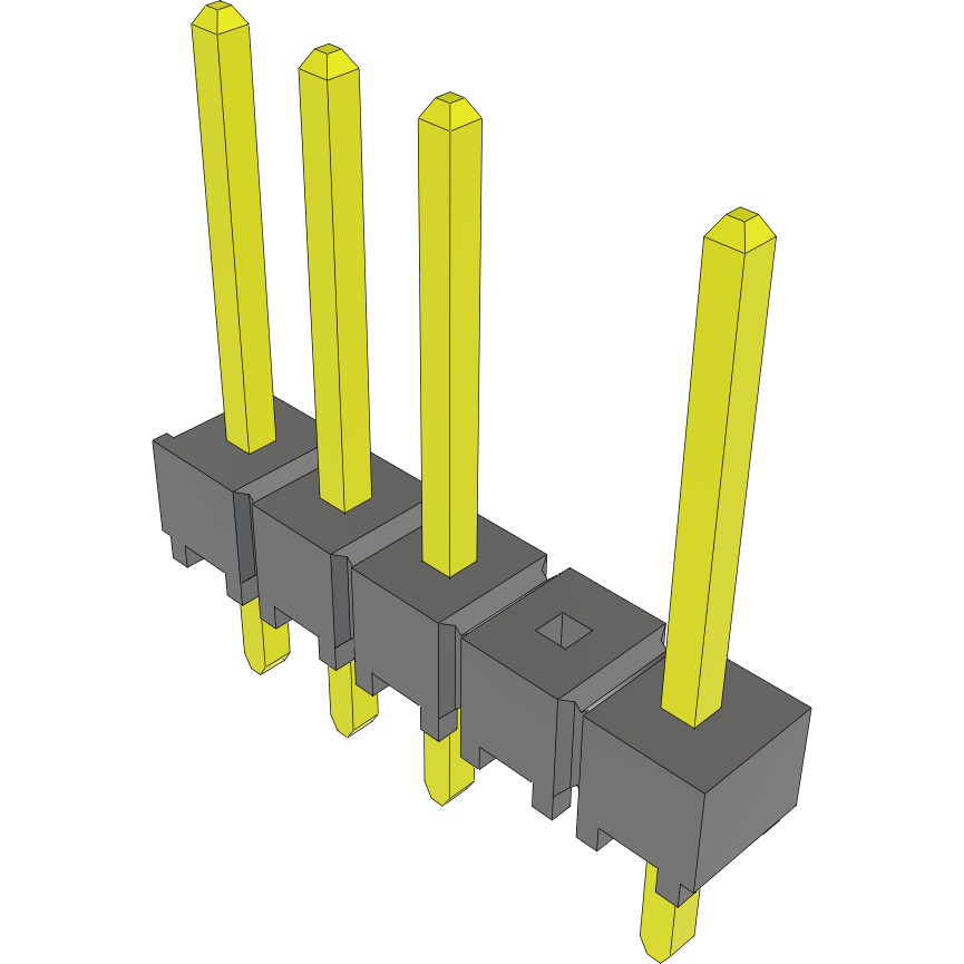 Samtec-TSW-105-14-T-S-002 Steckverbinderleisten und Leiterplattenbuchsen Conn Unshrouded Header HDR 5 POS 2.54mm Solder ST Top Entry Thru-Hole Bulk