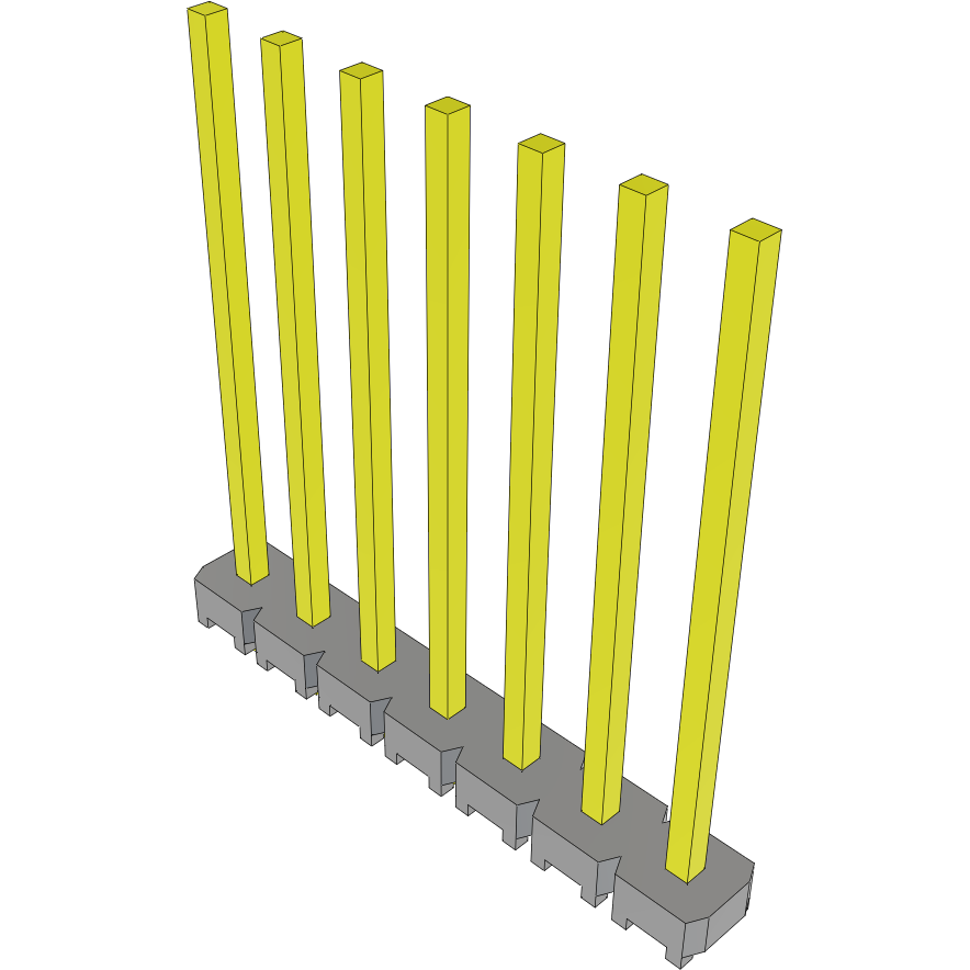 Samtec-MTLW-107-09-T-S-635 Piastre connettori e prese PCB Conn Unshrouded Header HDR 7 POS 2.54mm Solder ST Top Entry Thru-Hole Bulk
