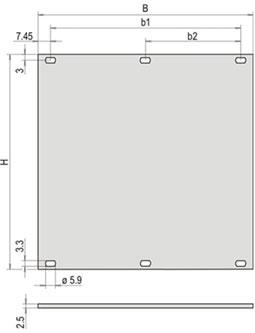 Schroff GmbH-30818522 null Front Panel Unshielded