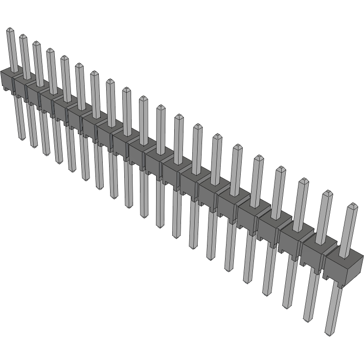 Samtec-HTSW-120-22-T-S Steckverbinderleisten und Leiterplattenbuchsen Conn Unshrouded Header HDR 20 POS 2.54mm Solder ST Top Entry Thru-Hole Bulk