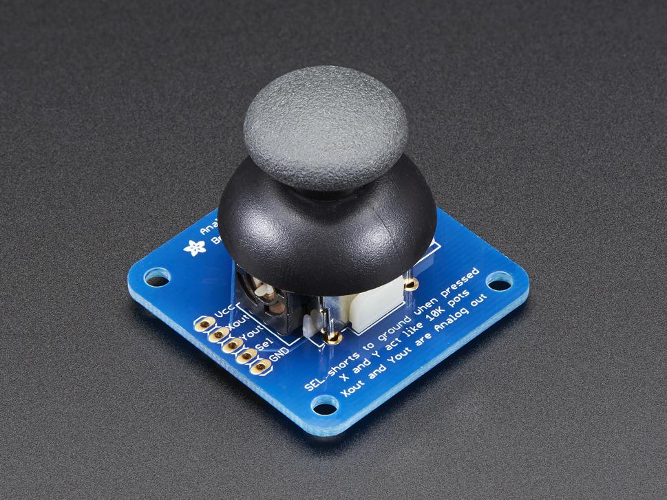 Adafruit Industries-512 Kit e strumenti di sviluppo Analog 2-axis Thumb Joystick with Select Button + Breakout Board