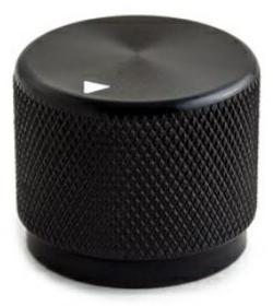 Kilo International-OEJA-90-2-7 Control Knobs Control Knob, Knurl/Round Black Arrow