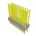 Conn Unshrouded Header HDR 24 POS 1.27mm Solder ST Top Entry Thru-Hole Tube