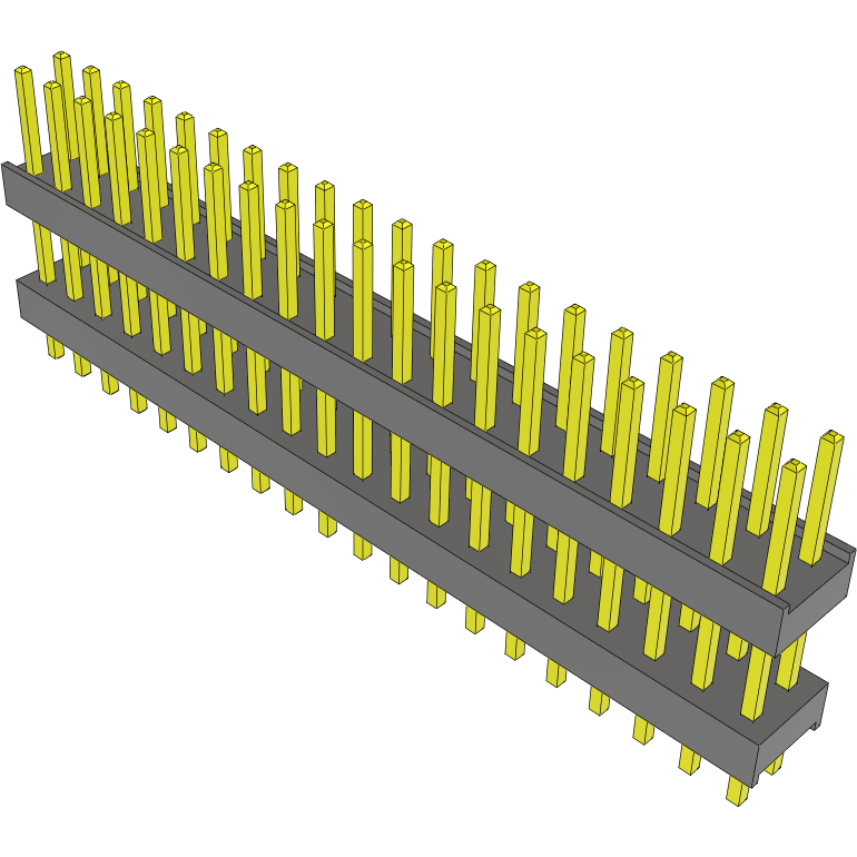 Samtec-DW-20-09-L-D-393 Piastre connettori e prese PCB Conn Board Stacker HDR 40 POS 2.54mm Solder ST Top Entry Thru-Hole Bulk