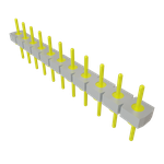 Samtec-BBL-111-G-E Steckverbinderleisten und Leiterplattenbuchsen Conn Unshrouded Header HDR 11 POS 2.54mm Solder ST Top Entry Thru-Hole Tube
