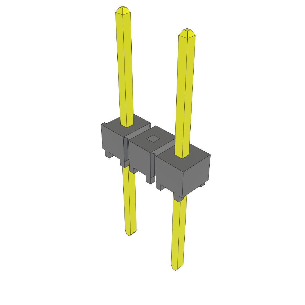 Samtec-TSW-202-16-T-S Steckverbinderleisten und Leiterplattenbuchsen Conn Unshrouded Header HDR 2 POS 5.08mm Solder ST Top Entry Thru-Hole Bulk