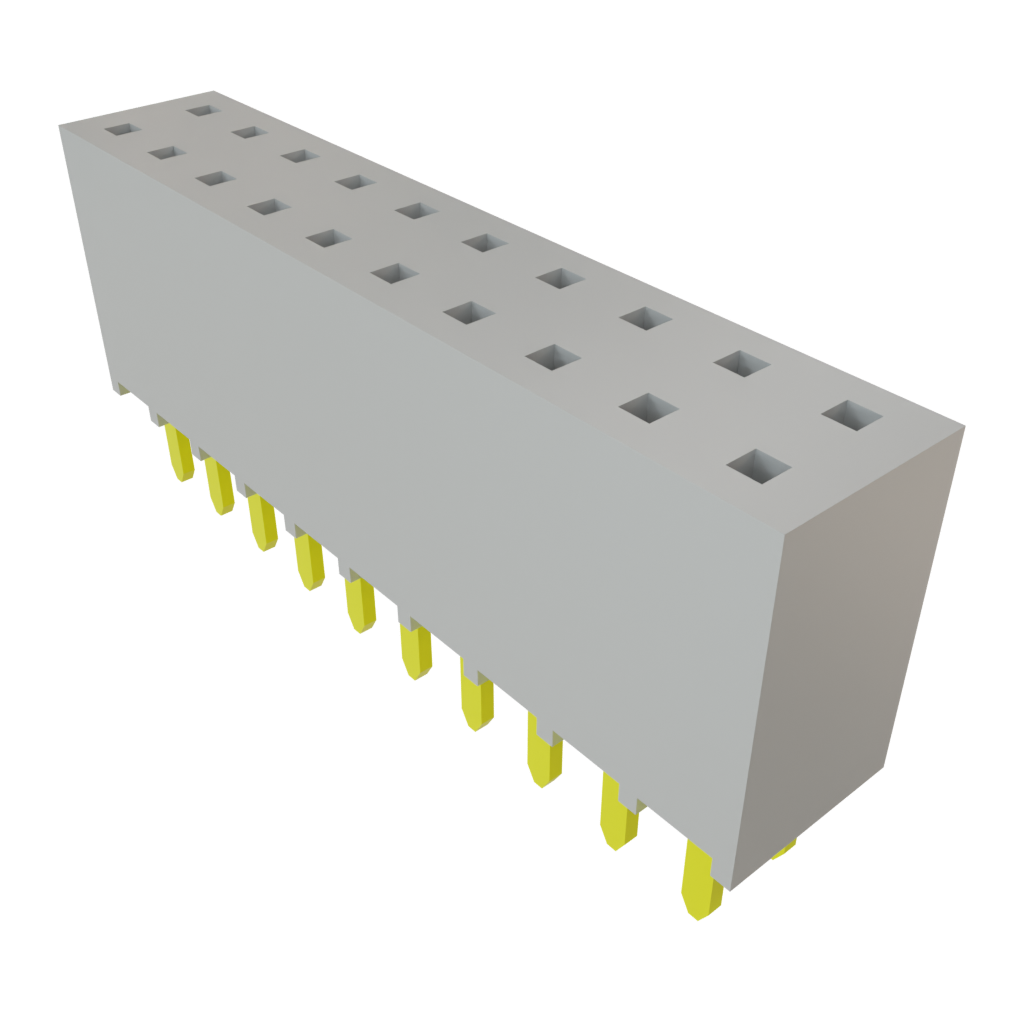 Samtec-SSW-110-06-G-D 连接器插头及 PCB 插座 Conn Socket Strip SKT 20 POS 2.54mm Solder ST Top Entry Thru-Hole Bulk