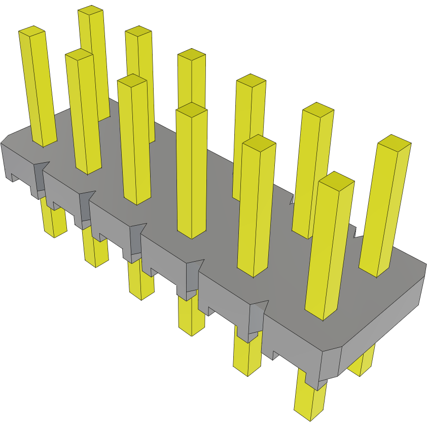 Samtec-MTLW-106-05-S-D-170 Steckverbinderleisten und Leiterplattenbuchsen Conn Unshrouded Header HDR 12 POS 2.54mm Solder ST Top Entry Thru-Hole Bulk