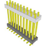 Conn Board Stacker HDR 20 POS 2.54mm Solder ST Top Entry SMD Tube