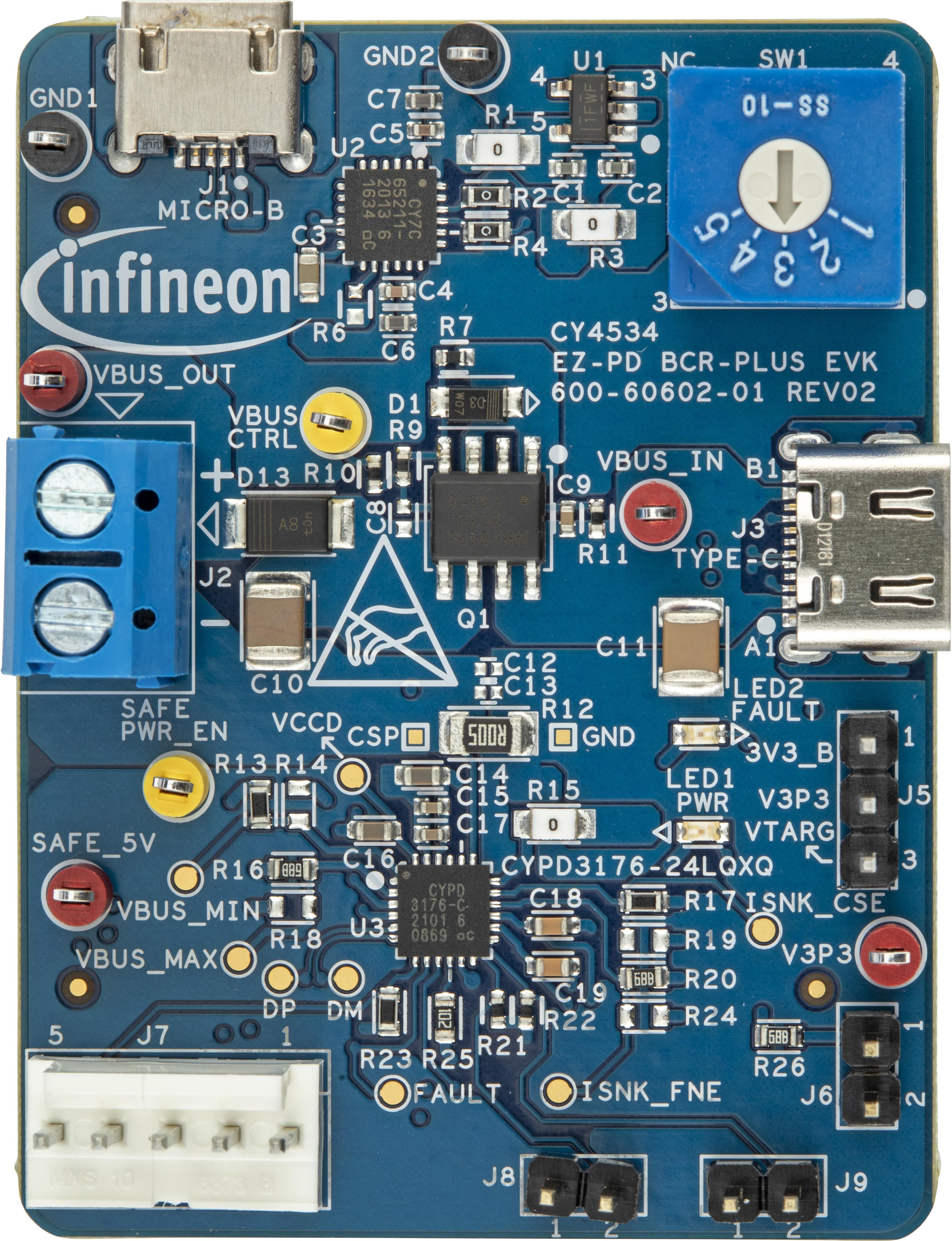 Infineon Technologies AG-CY4534 开发套件和工具 CYPD3176 USB Interface IC Evaluation Kit