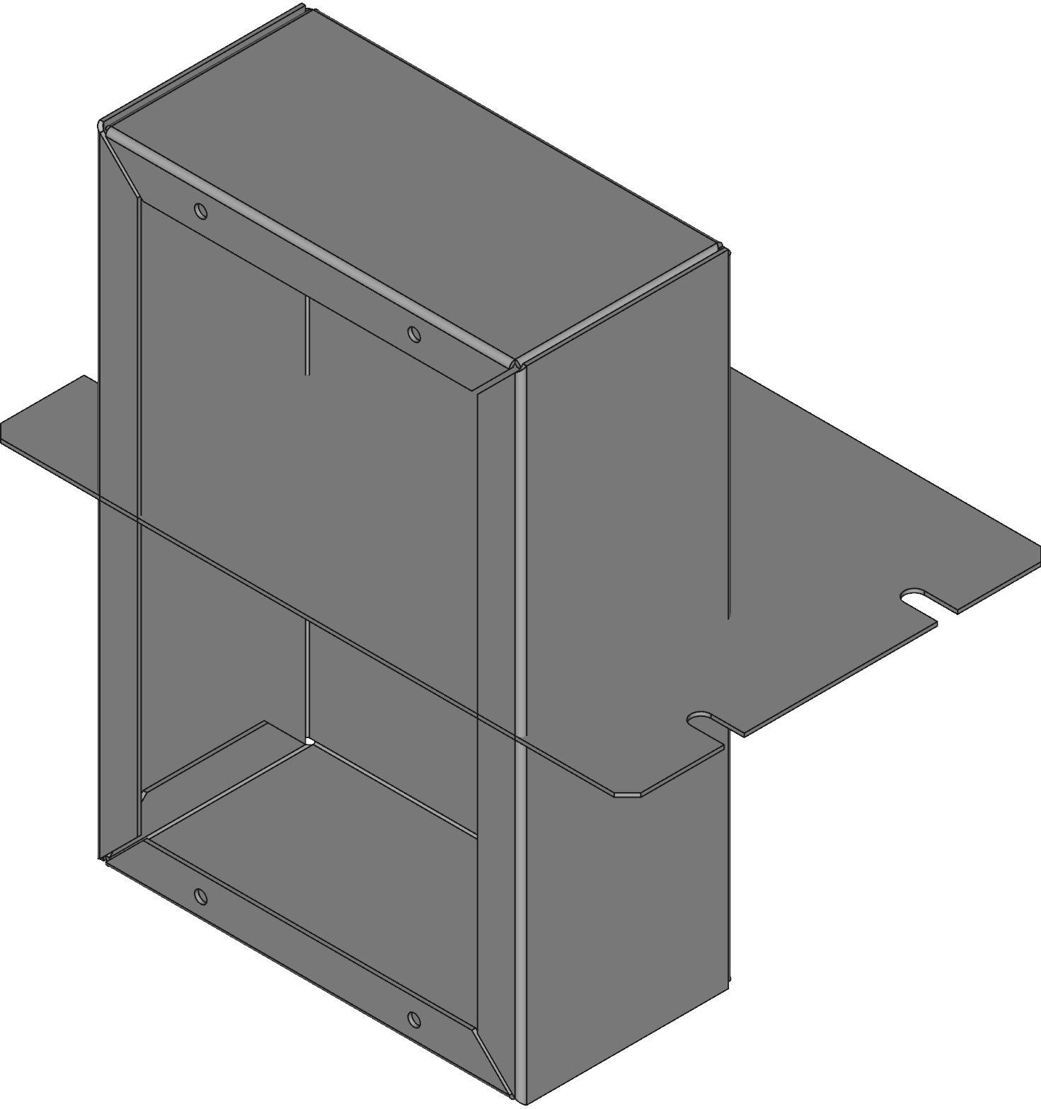Hammond Manufacturing-1441-8BK3 箱、罩及架 Black Steel Wall Mount Chassis Enclosure