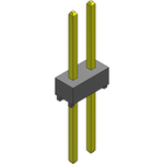 Conn Unshrouded Header HDR 2 POS Solder ST Top Entry Thru-Hole Bulk