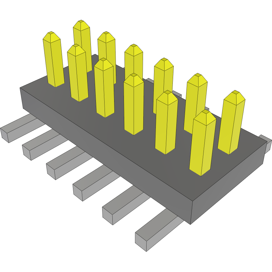 Samtec-FTS-106-02-L-DV-A Piastre connettori e prese PCB Conn Unshrouded Header HDR 12 POS 1.27mm Solder ST Top Entry SMD Tube