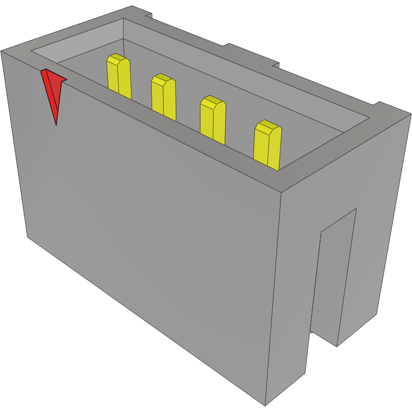 Samtec-TSS-104-01-G-S Connector Headers and PCB Receptacles Conn Shrouded Header (4 Sides) HDR 4 POS 2.54mm Solder ST Top Entry Thru-Hole Bulk