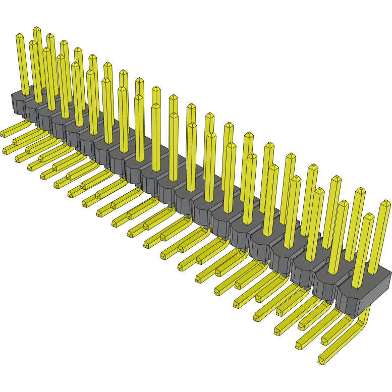 Samtec-TSW-120-25-L-D-RA Steckverbinderleisten und Leiterplattenbuchsen Conn Unshrouded Header HDR 40 POS 2.54mm Solder RA Side Entry Thru-Hole Bulk