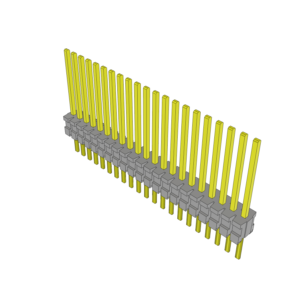 Samtec-TMS-121-54-S-S Connector Headers and PCB Receptacles Conn Unshrouded Header HDR 21 POS 1.27mm Solder ST Top Entry Thru-Hole Tube