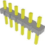 Conn Unshrouded Header HDR 6 POS 2.54mm Solder ST Top Entry Thru-Hole Bulk