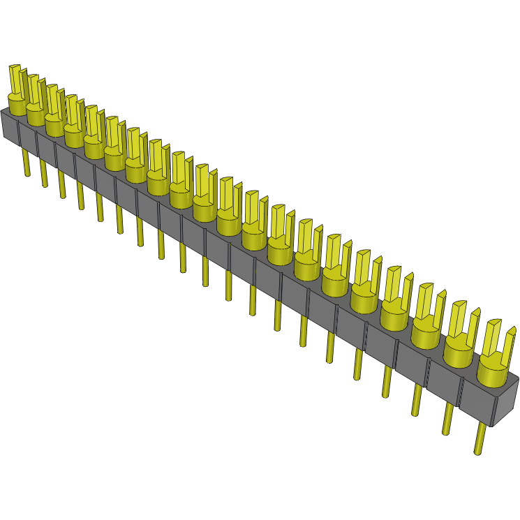 Samtec-HTS-120-G-C Steckverbinderleisten und Leiterplattenbuchsen Conn Unshrouded Header HDR 20 POS 2.54mm Solder ST Top Entry Thru-Hole Tube