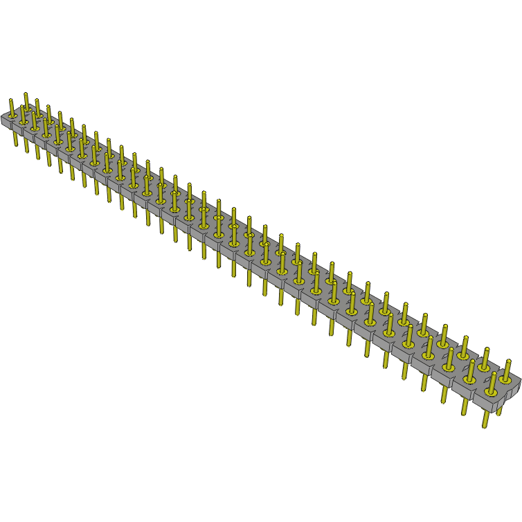 Samtec-BDL-132-G-E Embases de raccordement et réceptacles PCB Conn Unshrouded Header HDR 64 POS 2.54mm Solder ST Top Entry Thru-Hole Tube